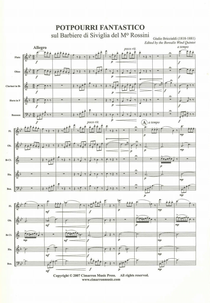 Briccialdi, Potpourri fantastico (Cimarron)
