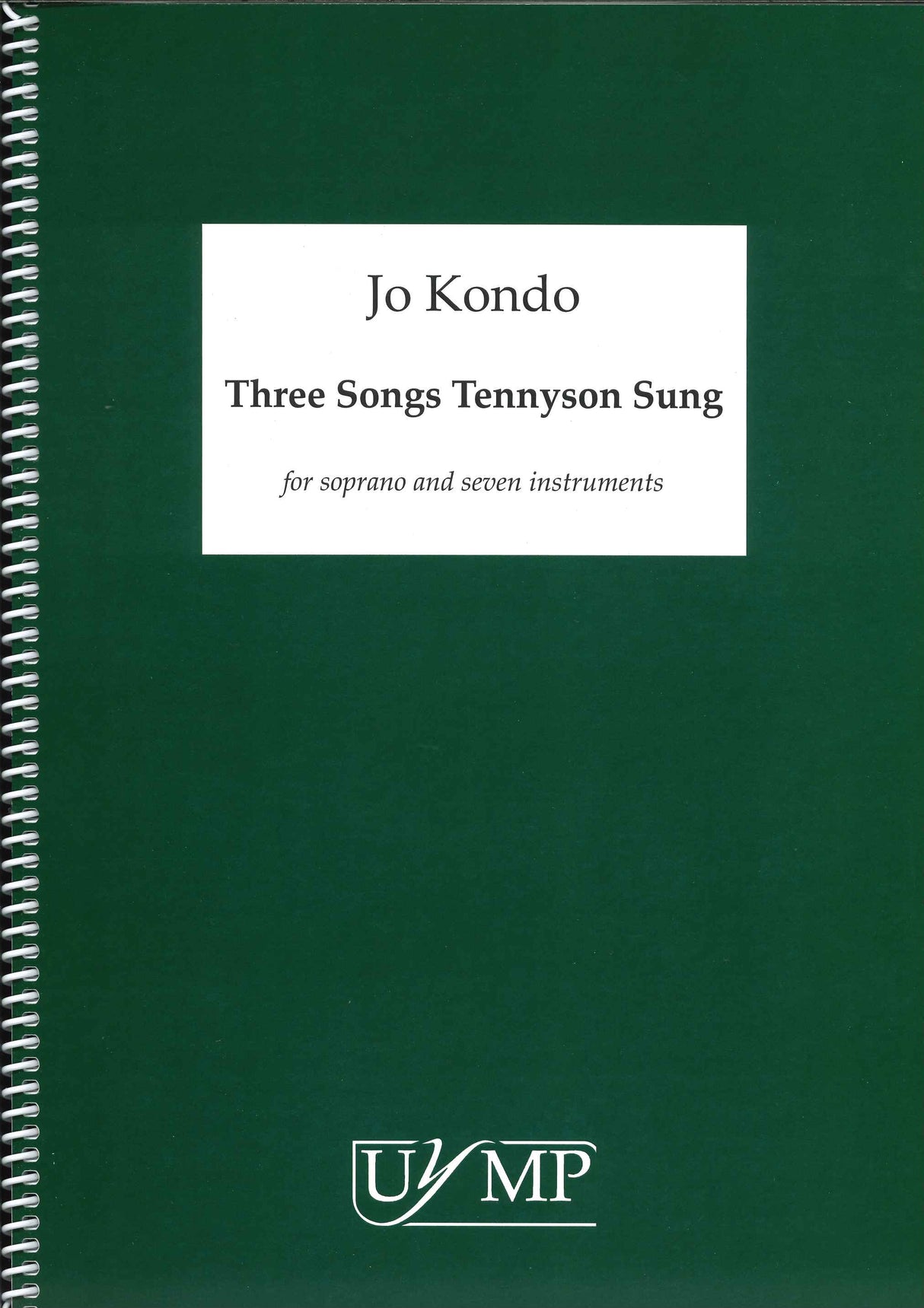 Kondo, 3 Songs Tennyson Sung (York Music Press, University of)