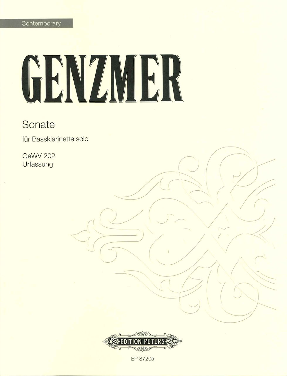 Genzmer, Sonate fur Bassklarinette Urfas (Peters)