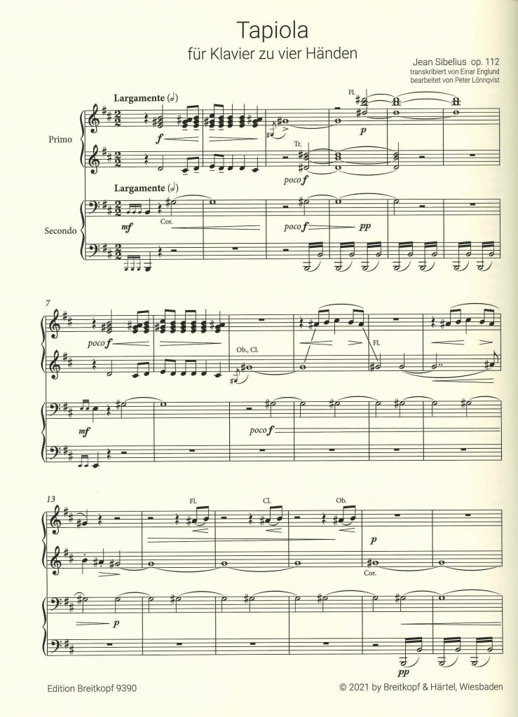 Sibelius, Tapiola, op. 112 (Breitkopf)