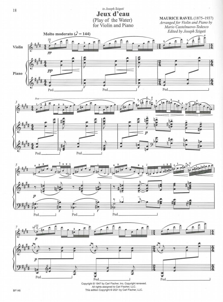 Castelnuovo-Tedesco, 3 Arrangements (Carl Fischer)