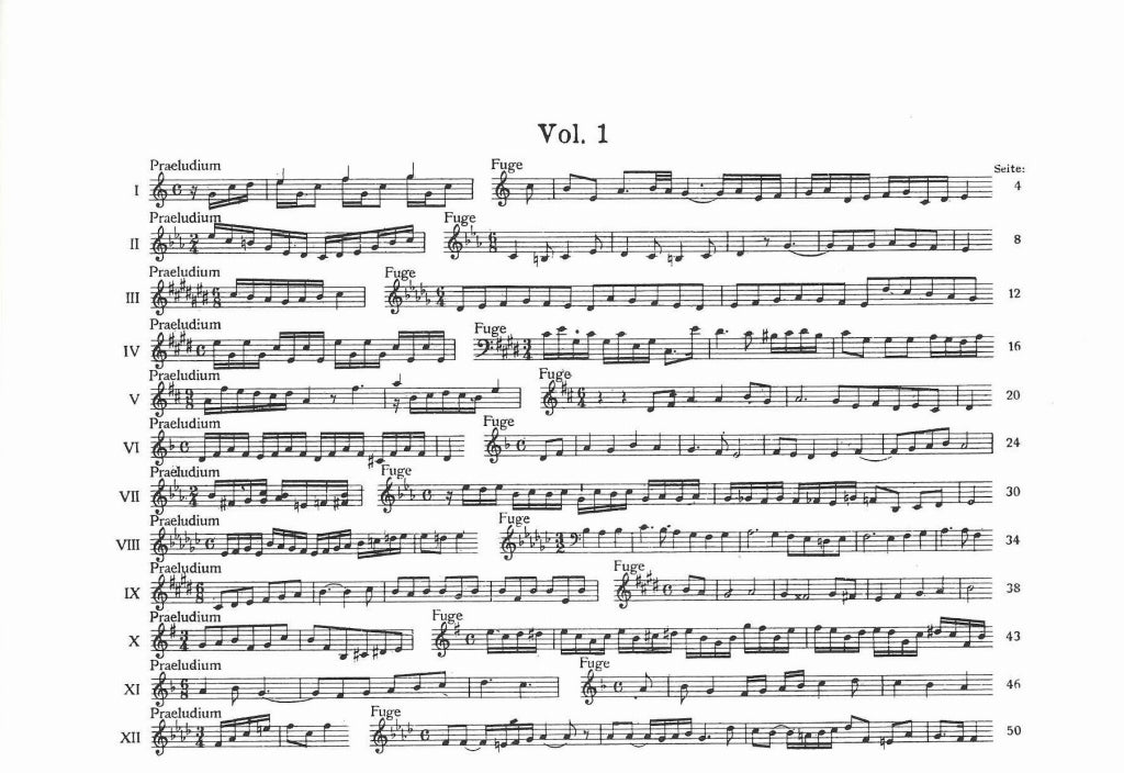 Weismann, Fugenbaum op. 150, 1: 1-12 (B-Note)