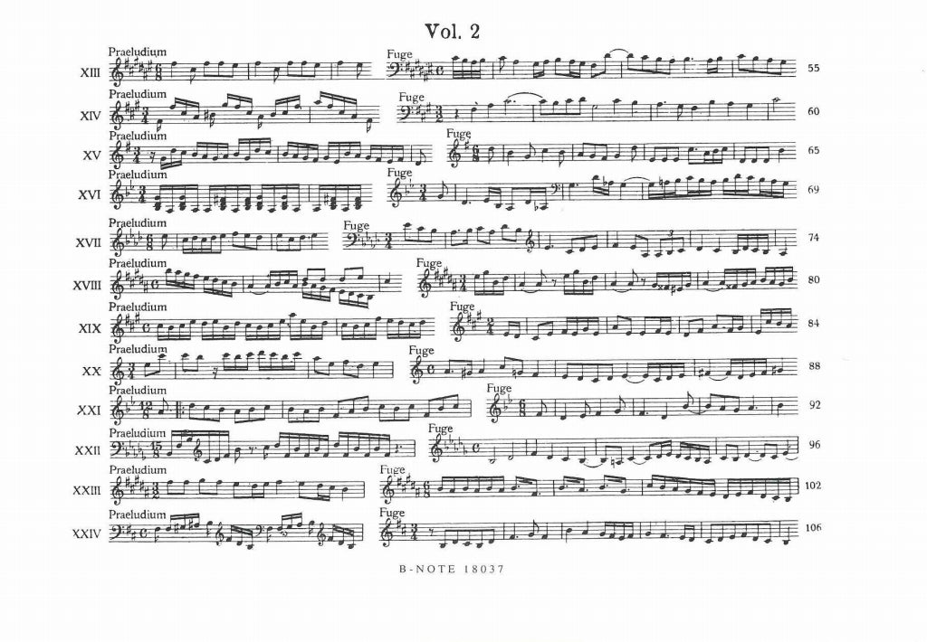 Weismann, Fugenbaum op. 150, 2: 13-24 (B-Note)
