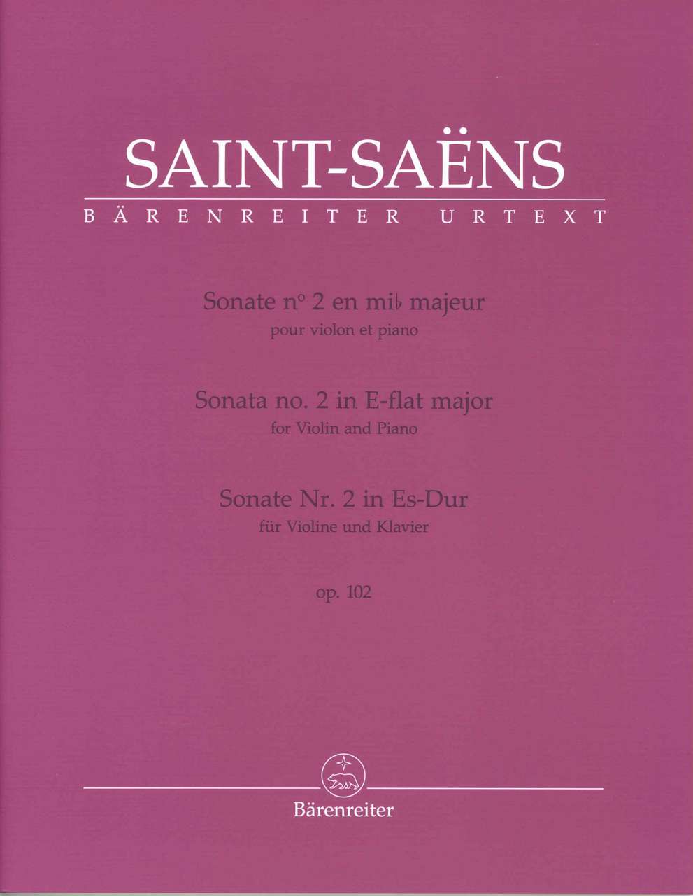 Saint-Saens, Sonata No. 2 in Eb op. 102 (Barenreiter)