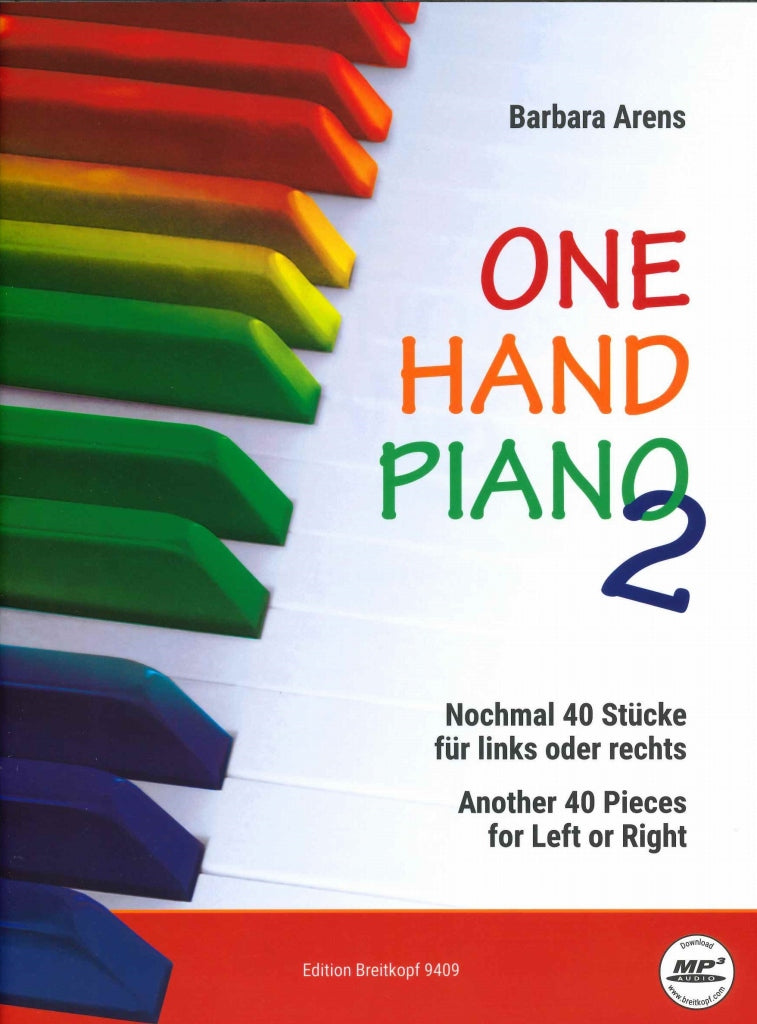 Arens, One Hand Piano 2: Another 40 Pcs (Breitkopf)