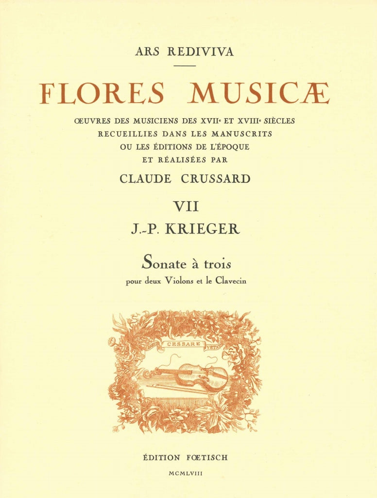 Krieger, Sonate a 3 in e (2Vn,Bc) (Foetisch/Hug)