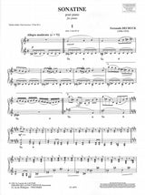 Decruck, Sonatine, pour piano (Billaudot)