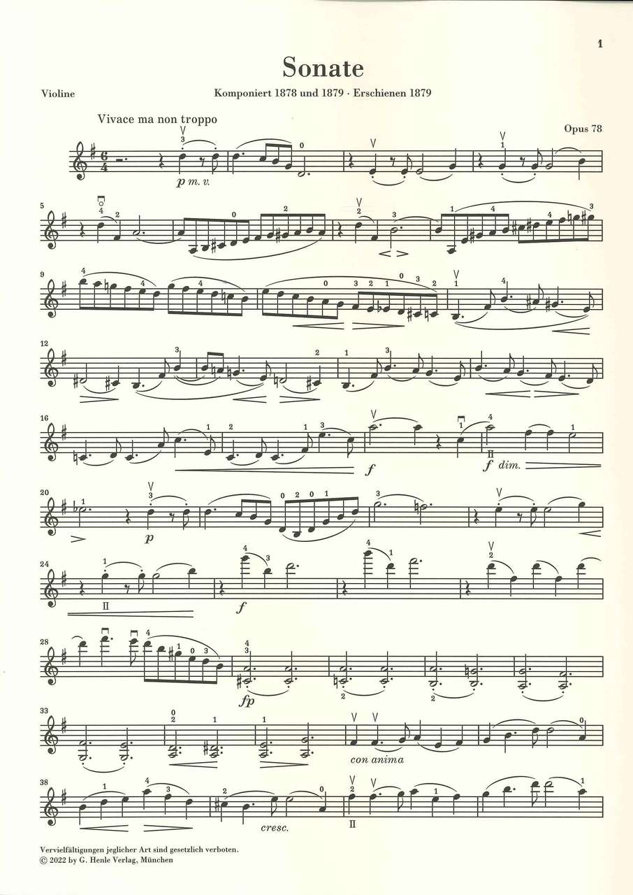 Brahms, Sonatas op. 78, 100, 108, WoO 2 (Henle)