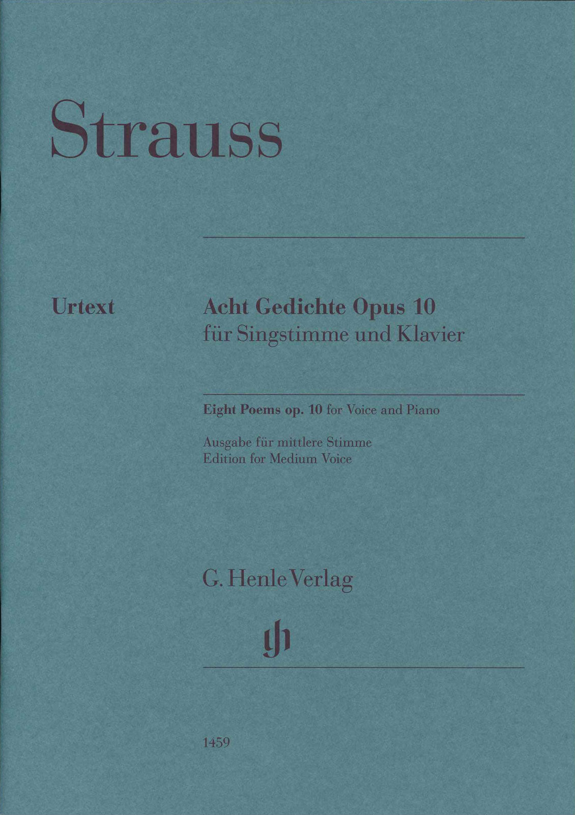Strauss,R., 8 Gedichte op. 10 (M) [G] (Henle)