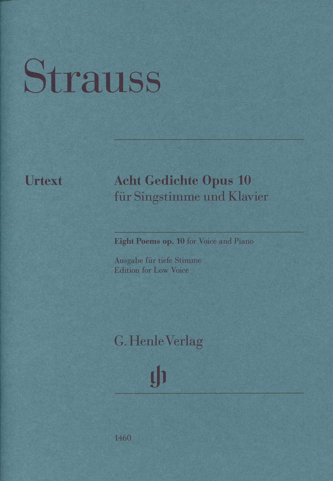 Strauss,R., 8 Gedichte op. 10 (L) [G] (Henle)