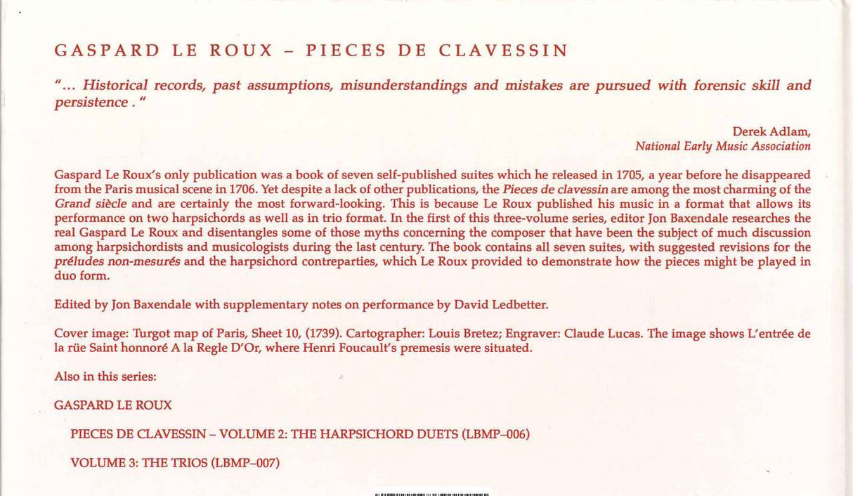 Le Roux, Pieces de clavessin 1 (Lyrebird Music)