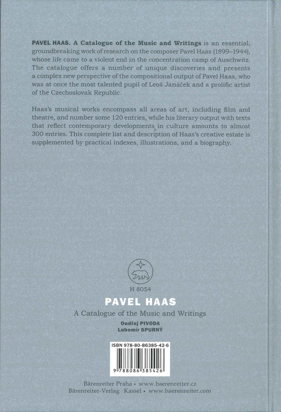 Haas: Catalogue of Music & Writings (Barenreiter Praha)
