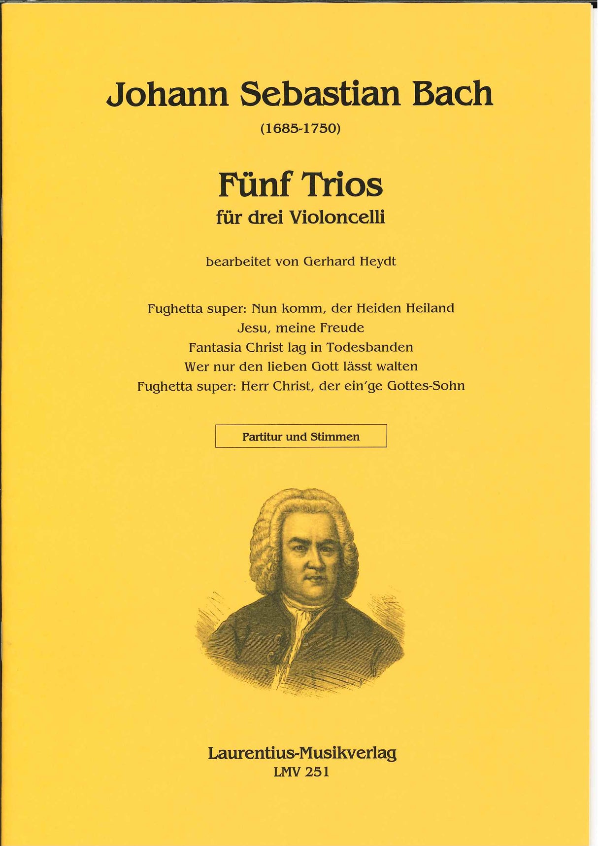 Bach, 5 Trios fur 3 Violoncelli (Laurentius)