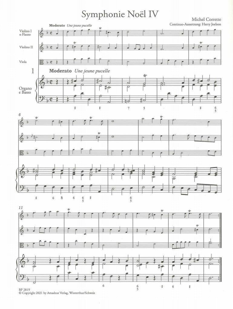 Corrette, Symphonie Noel No. 4 (Amadeus Verlag)