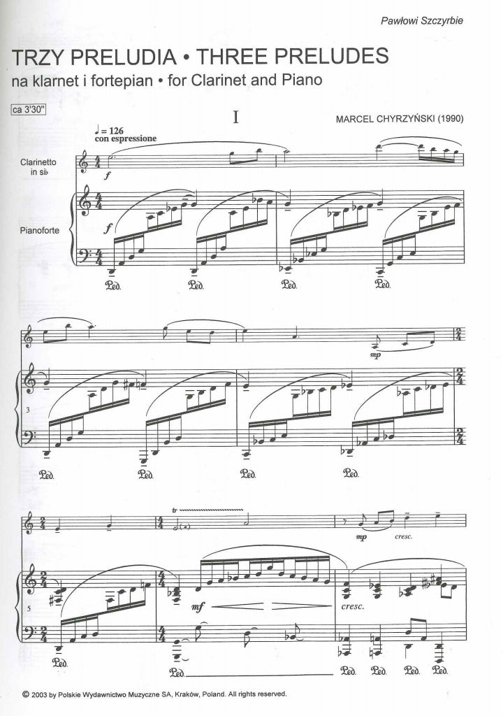 Chyrzynski, 3 Preludes (PWM)