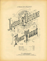 Thome, Legende de l'Ukraine op. 28 (Durand)