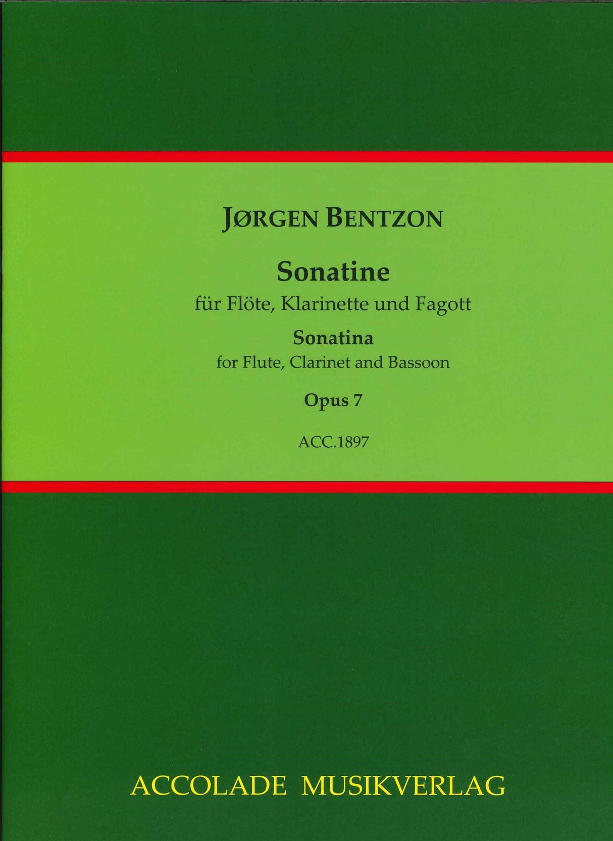 Bentzon,J., Sonatine op. 7 (Fl,Cl,Bn) (Accolade)