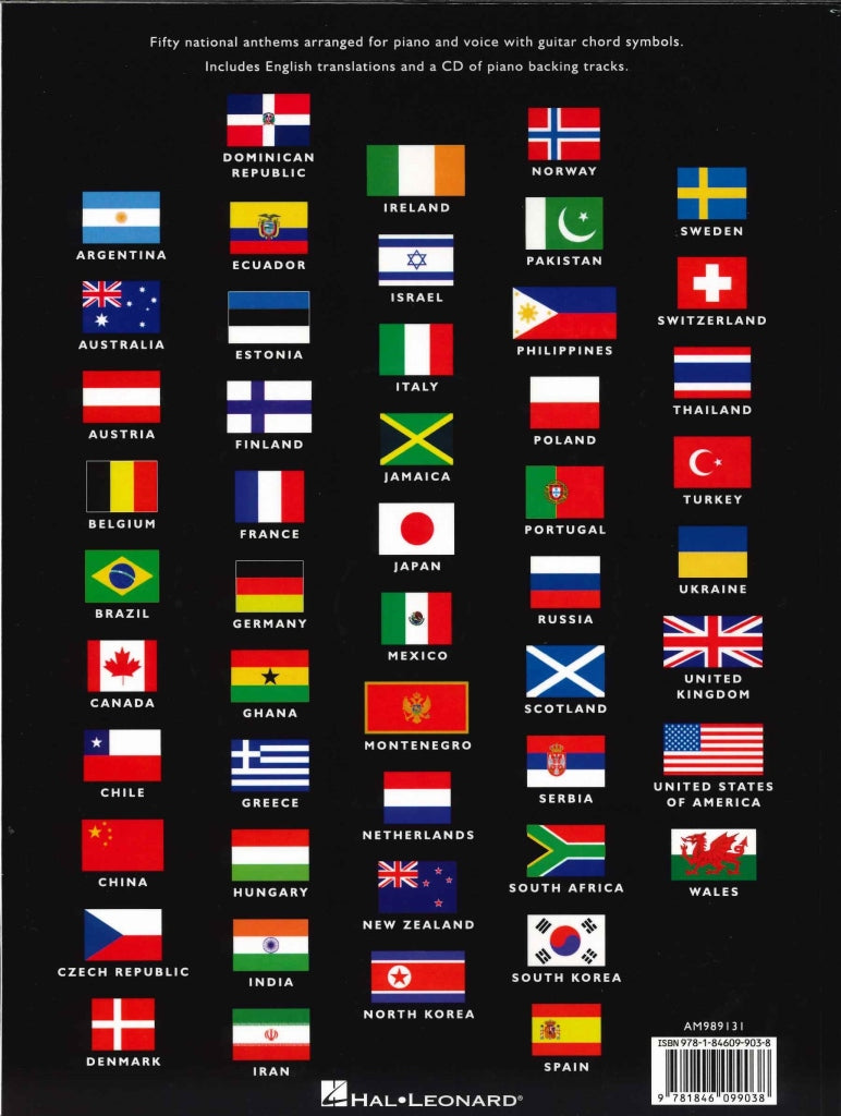 National Anthems: with Audio (Hal Leonard Europe)