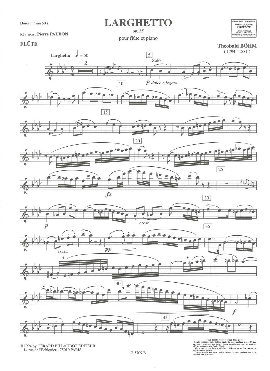 Boehm, Larghetto op. 35 (Billaudot)