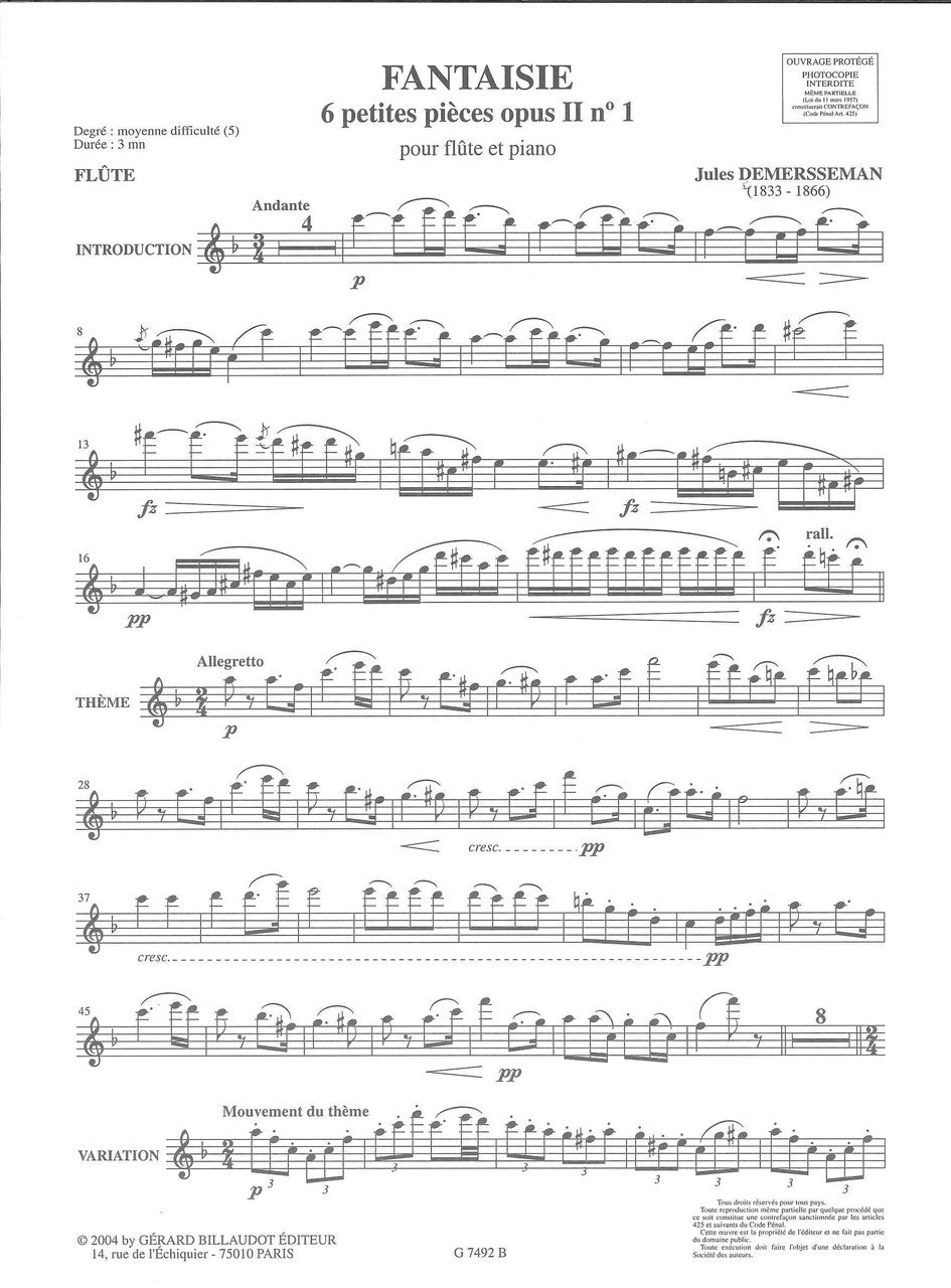 Demersseman, Fantaisie op. 2/1 (Billaudot)