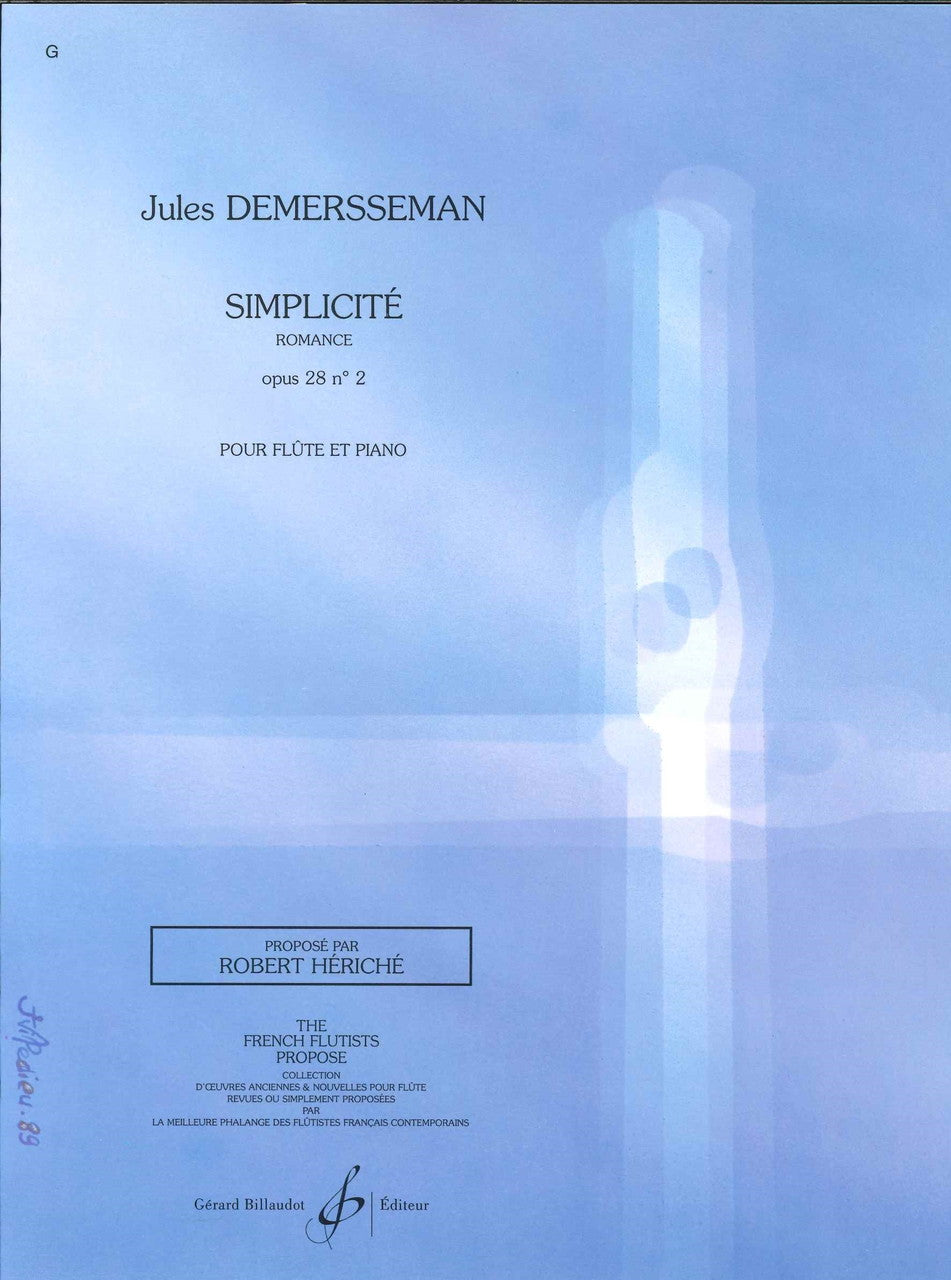 Demersseman, Simplicite op. 28/2 Romance (Billaudot)