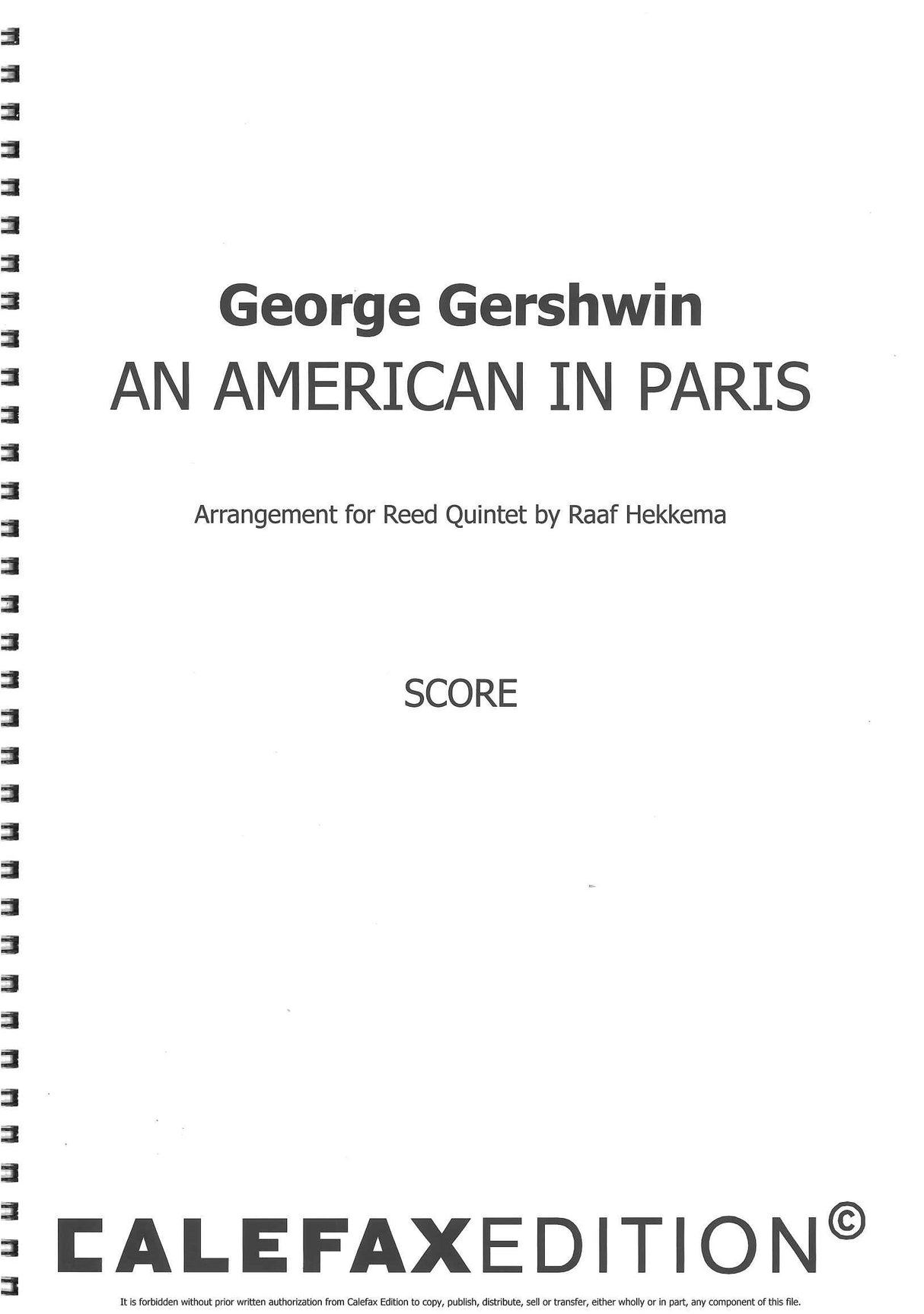 Gershwin, American in Paris (Calefax)