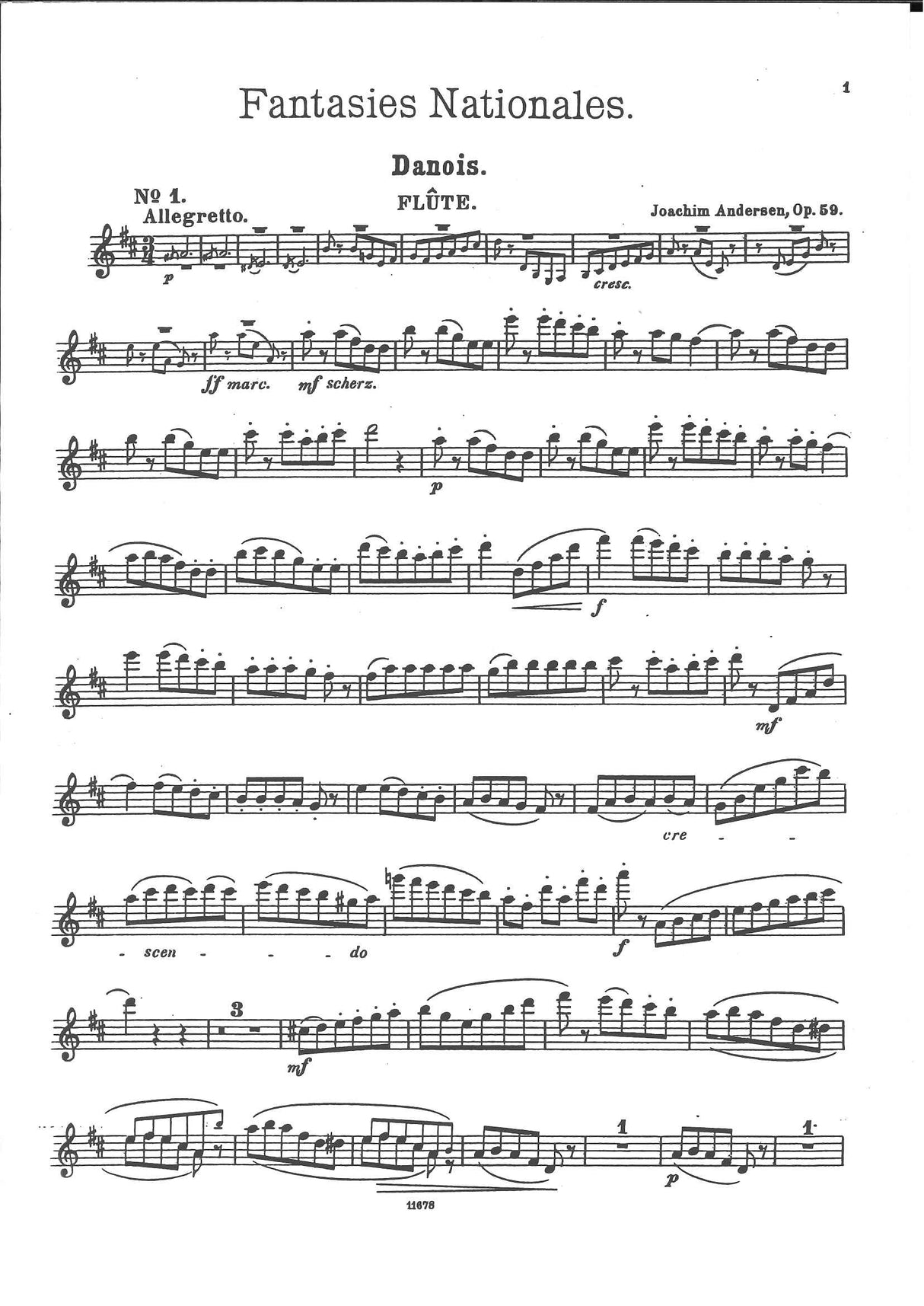 Andersen, Fantaisies op. 59, 1 Danois (W.Hansen)