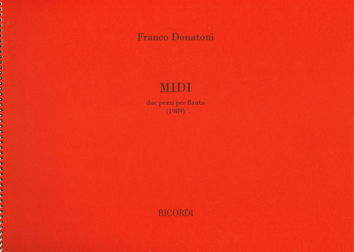 Donatoni, Midi: 2 Pezzi (1989) (Fl Solo) (Ricordi)