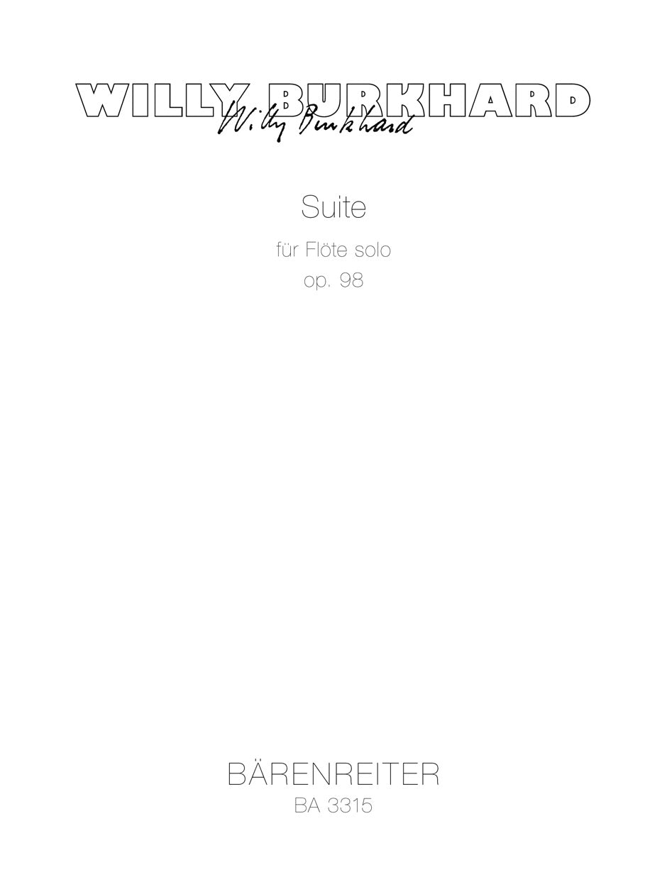 Burkhard, Suite fur Flote solo op. 98 (Barenreiter)