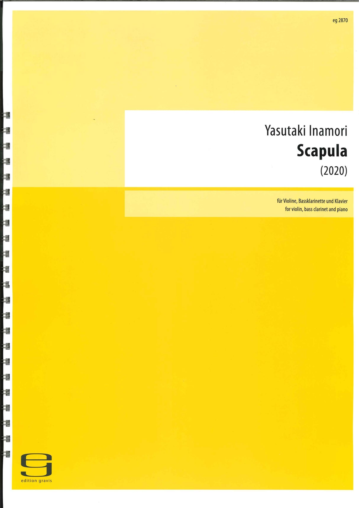 Inamori, Scapula (2020) (BsCl,Vn,Pf) (Gravis)