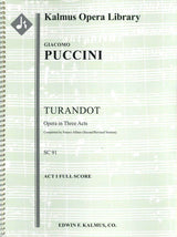 Puccini, Turandot: Score & Parts (E.F.Kalmus)
