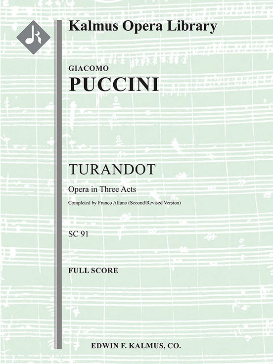 Puccini, Turandot: Full Score (E.F.Kalmus)