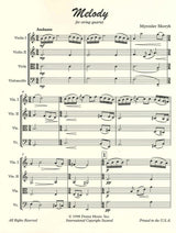 Skoryk, Melody, for String Quartet (Duma Music)