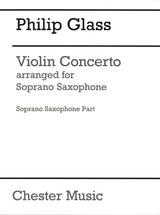 Glass, Concerto for Violin: Sax Part (Dunvagen/Chester)