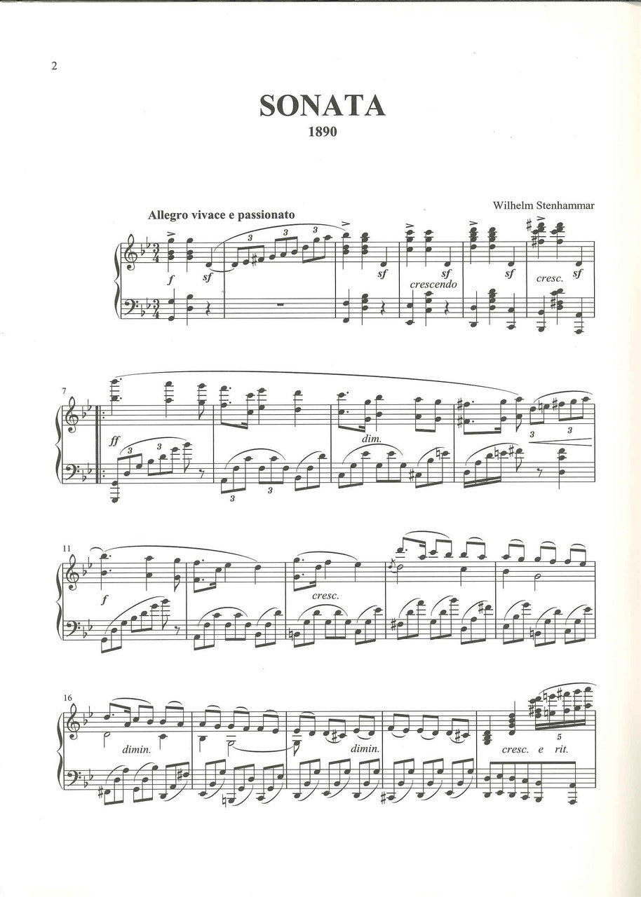 Stenhammar, Sonata in g; Critical Ed. (Musikaliska Konstforeningen)