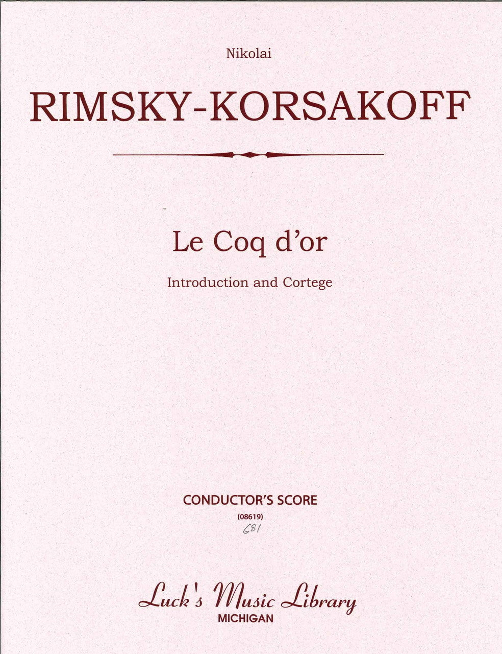 Rimsky-Korsakov, Coq d'or, Intro.. Score (Luck's Music)