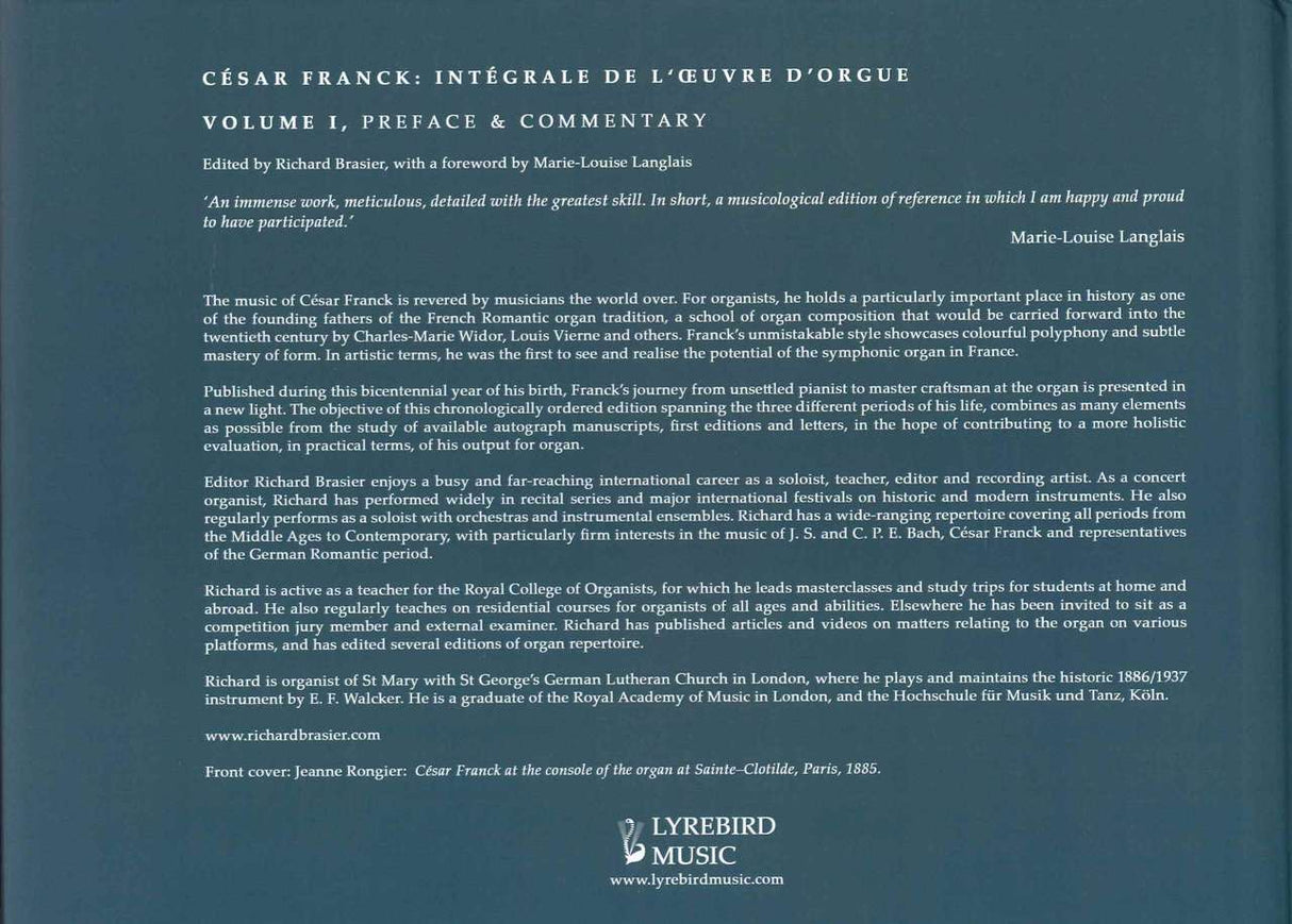 Franck, Integrale 1: Commentary (Lyrebird Music)