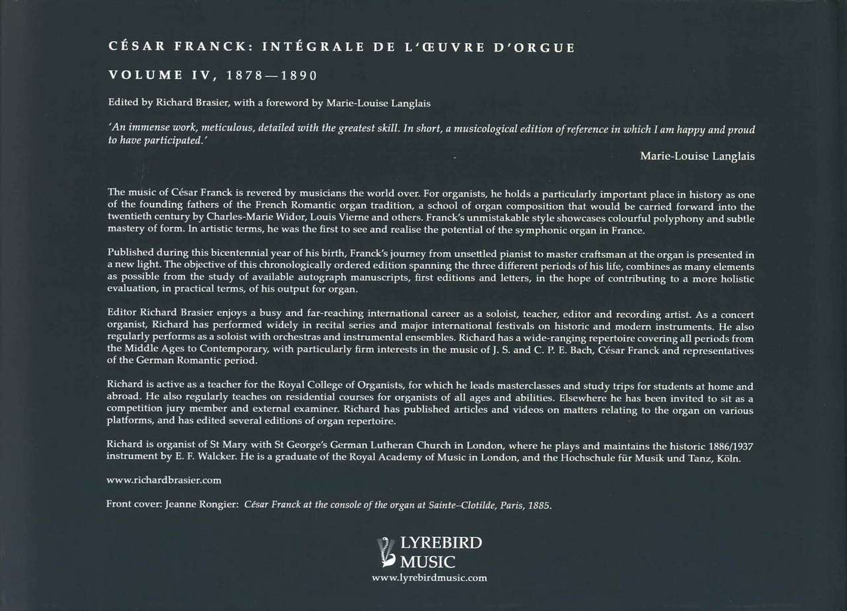 Franck, Integrale 4: 1878-90 (Lyrebird Music)