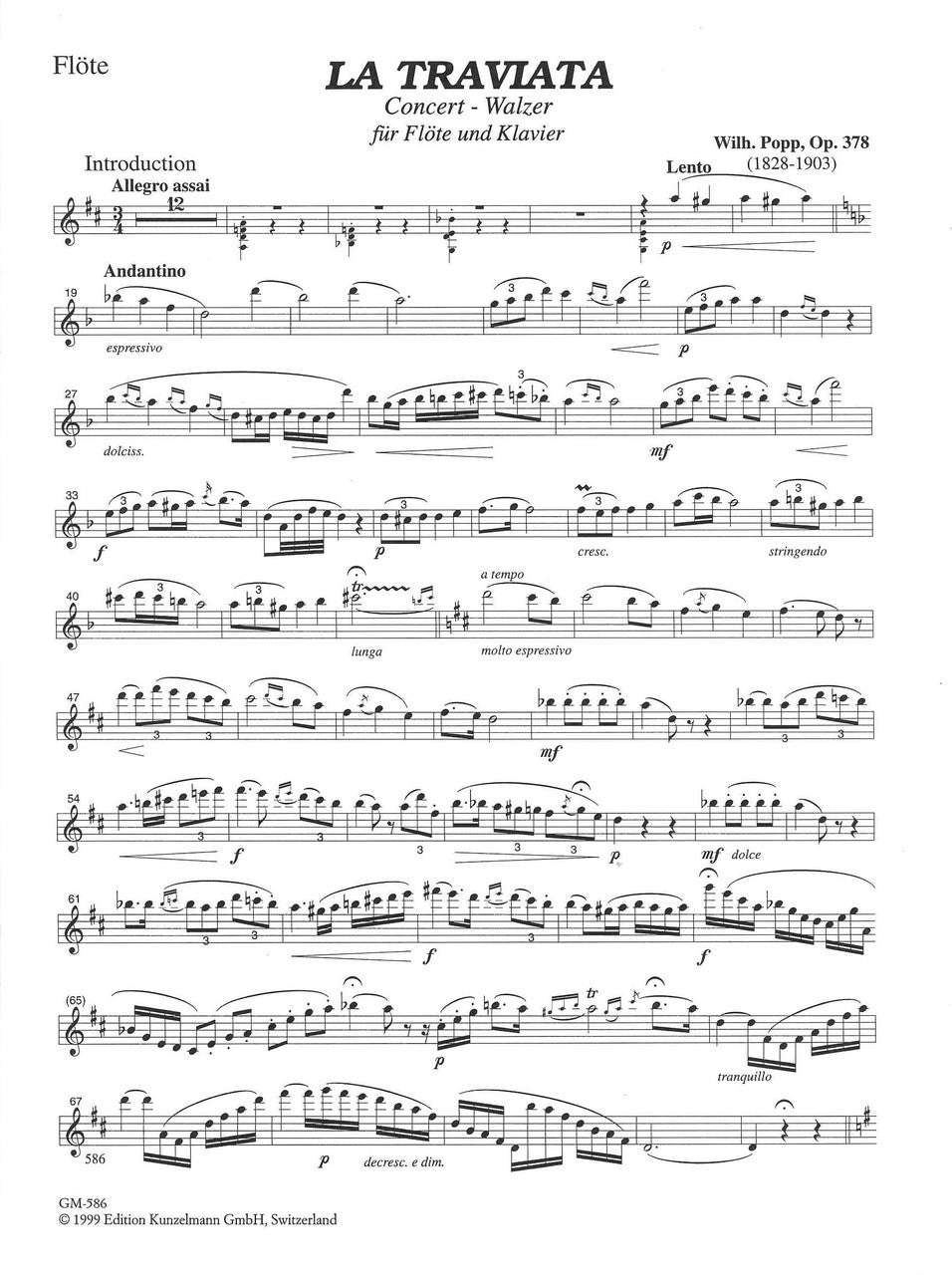 Popp, Traviata, Konzert-Walzer op. 378 (Kunzelmann)