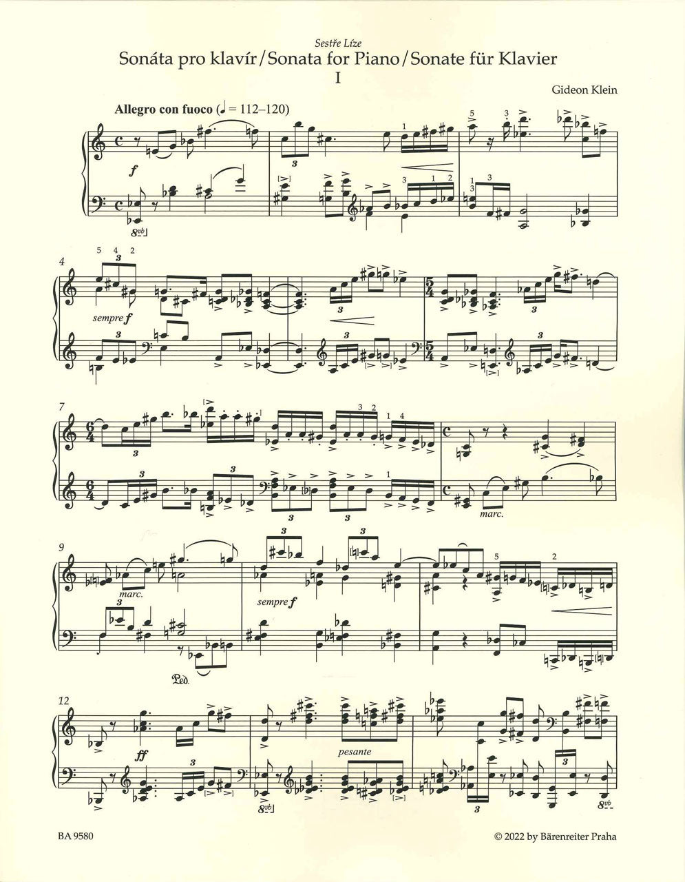 Klein, Sonata; Landscape [Cz] (Barenreiter)