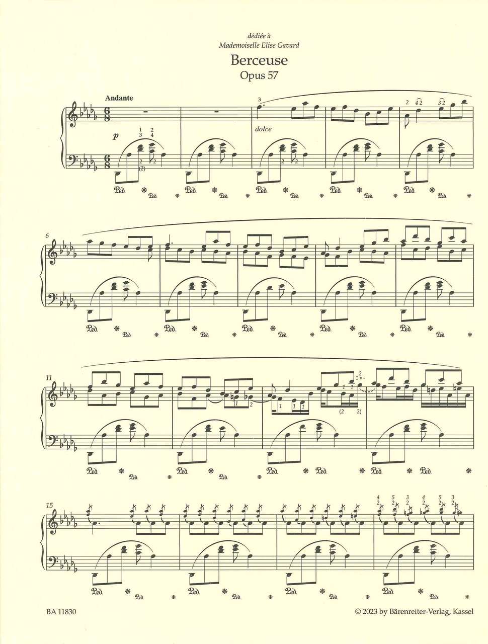 Chopin, Berceuse op. 57 (Schilling-Wang) (Barenreiter)