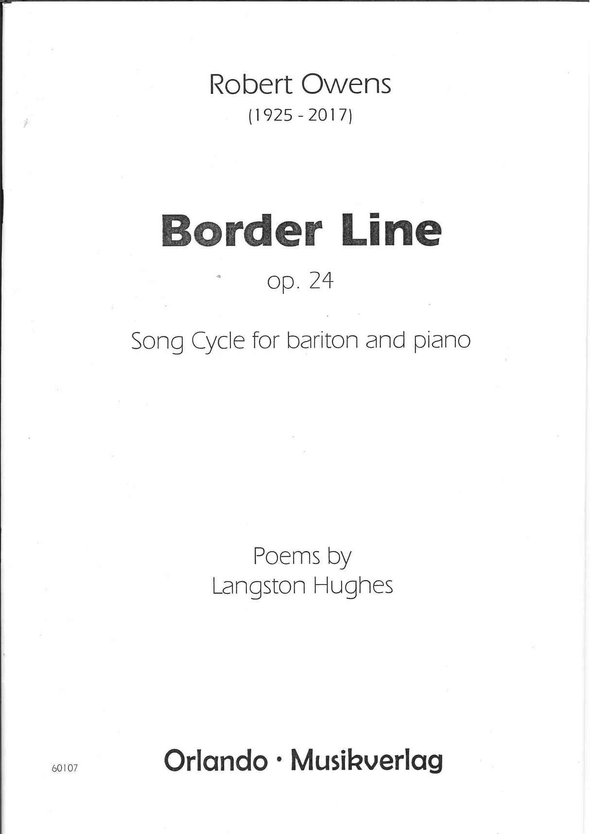 Owens, Border Line op. 24 (Orlando Musikverlag/Ries & Erler)