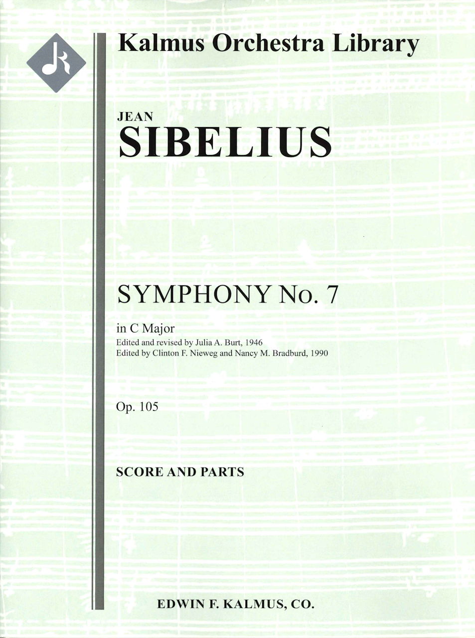Sibelius, Symphony No. 7 Score & Parts (E.F.Kalmus)