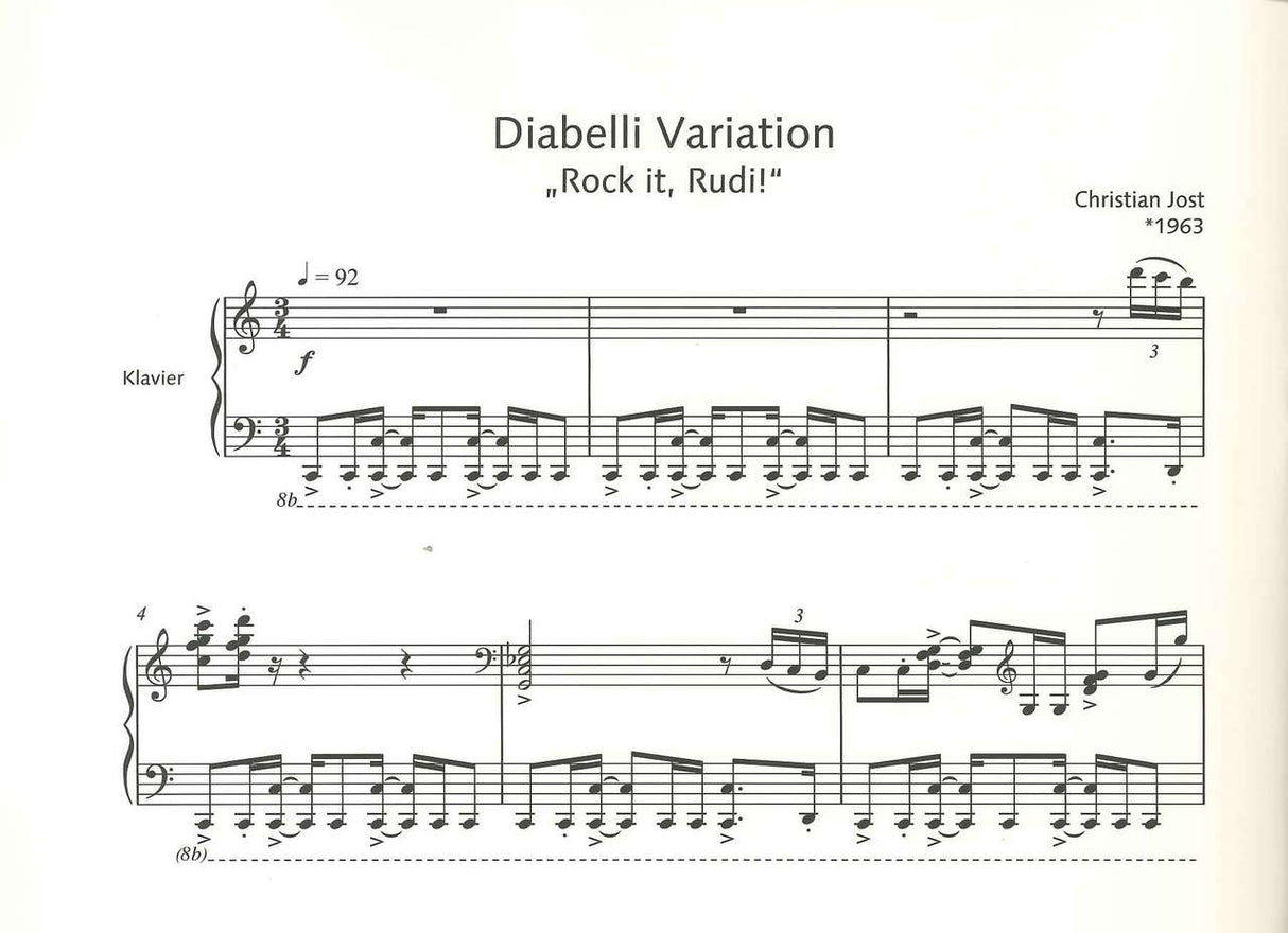 Jost, Diabelli Variation 'Rock it, Rudi' (Schott)
