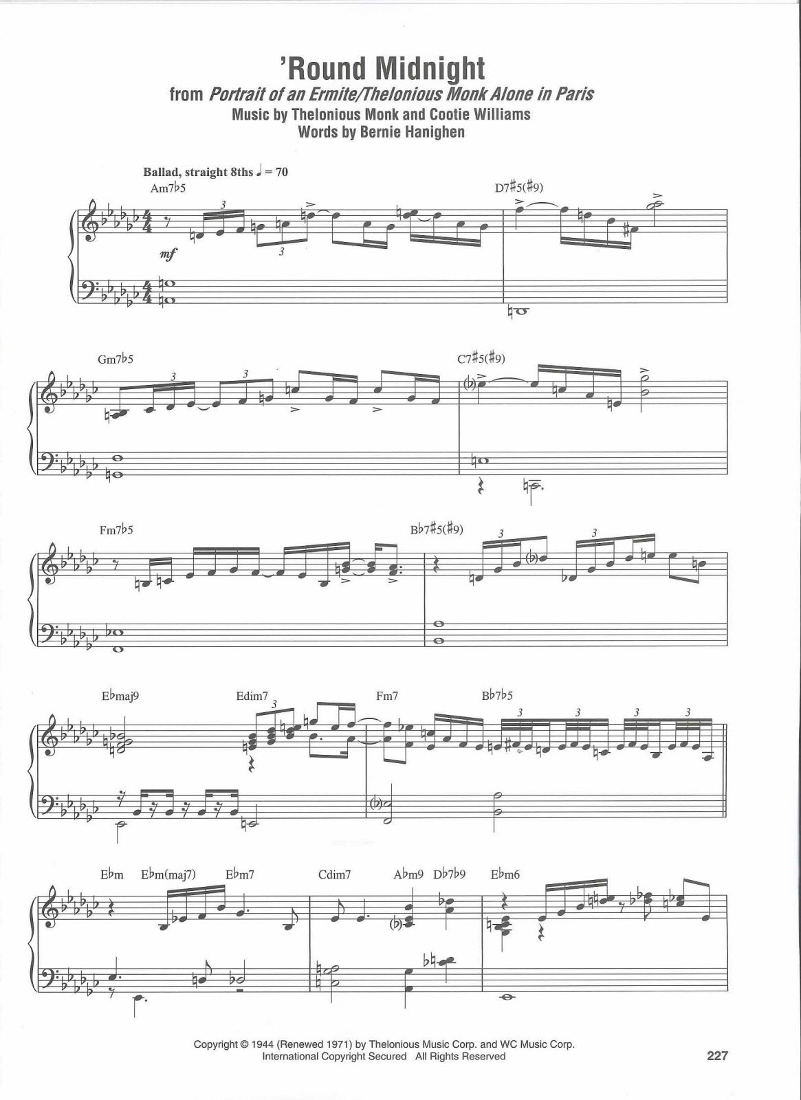 Monk, Thelonious Monk Omnibook (Hal Leonard)