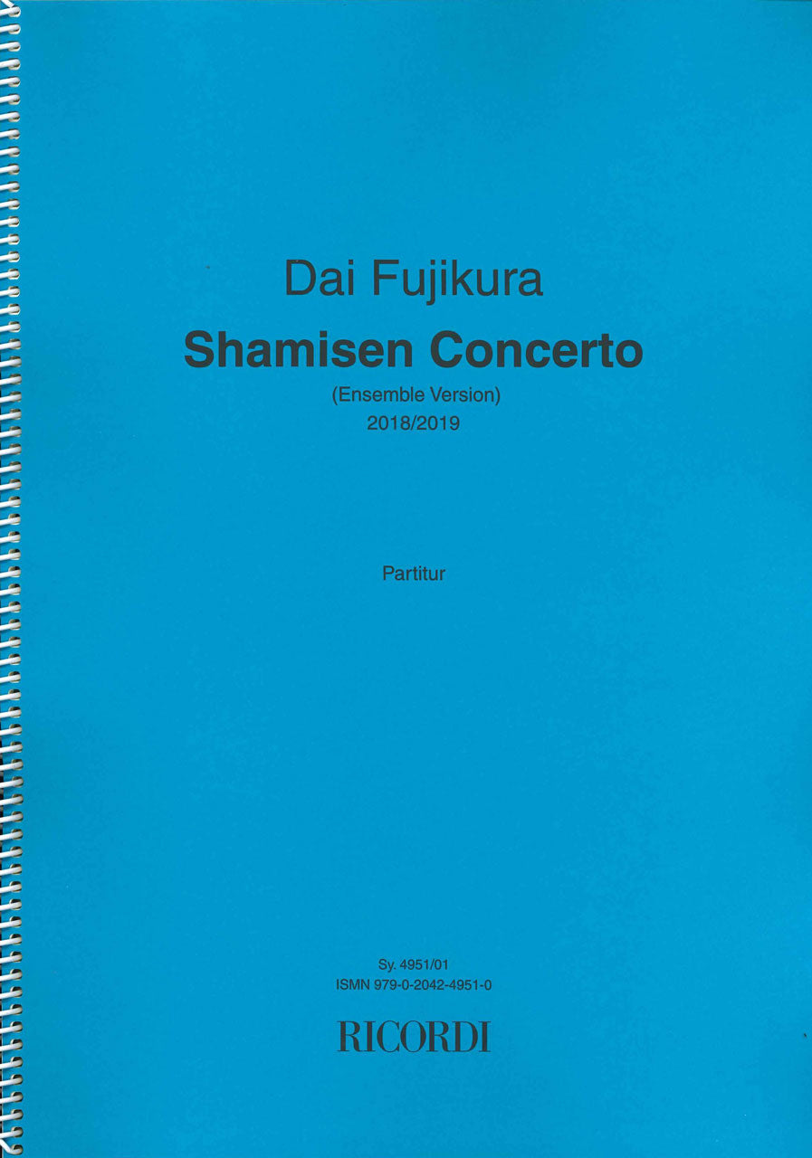 Fujikura, Shamisen Concerto (Ens.Ver) (Ricordi)
