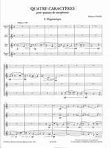 Vogel, Quatre caracteres (SATBr Sax) (Leduc)