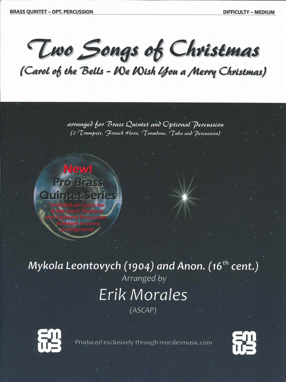 2 Songs of Christmas (Quintet,[Perc]) (Morales Music)