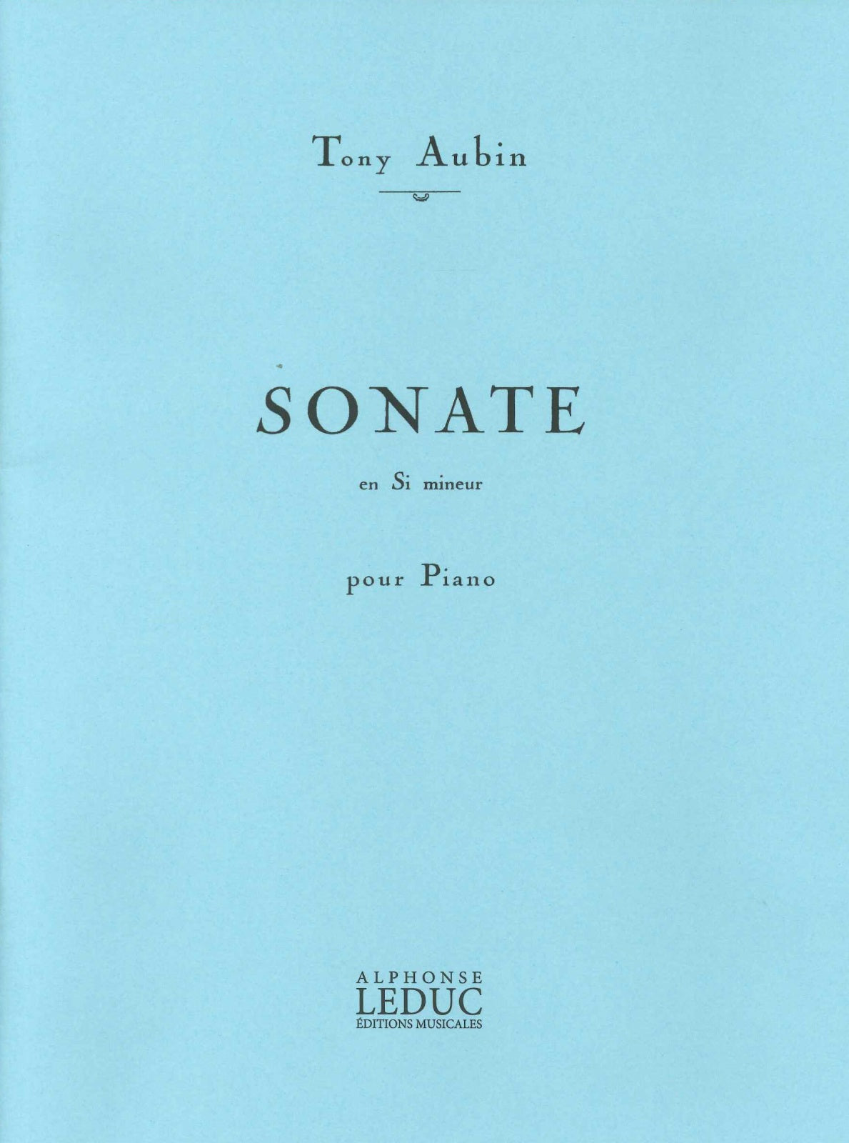 Aubin, Sonate en si mineur (Heugel)