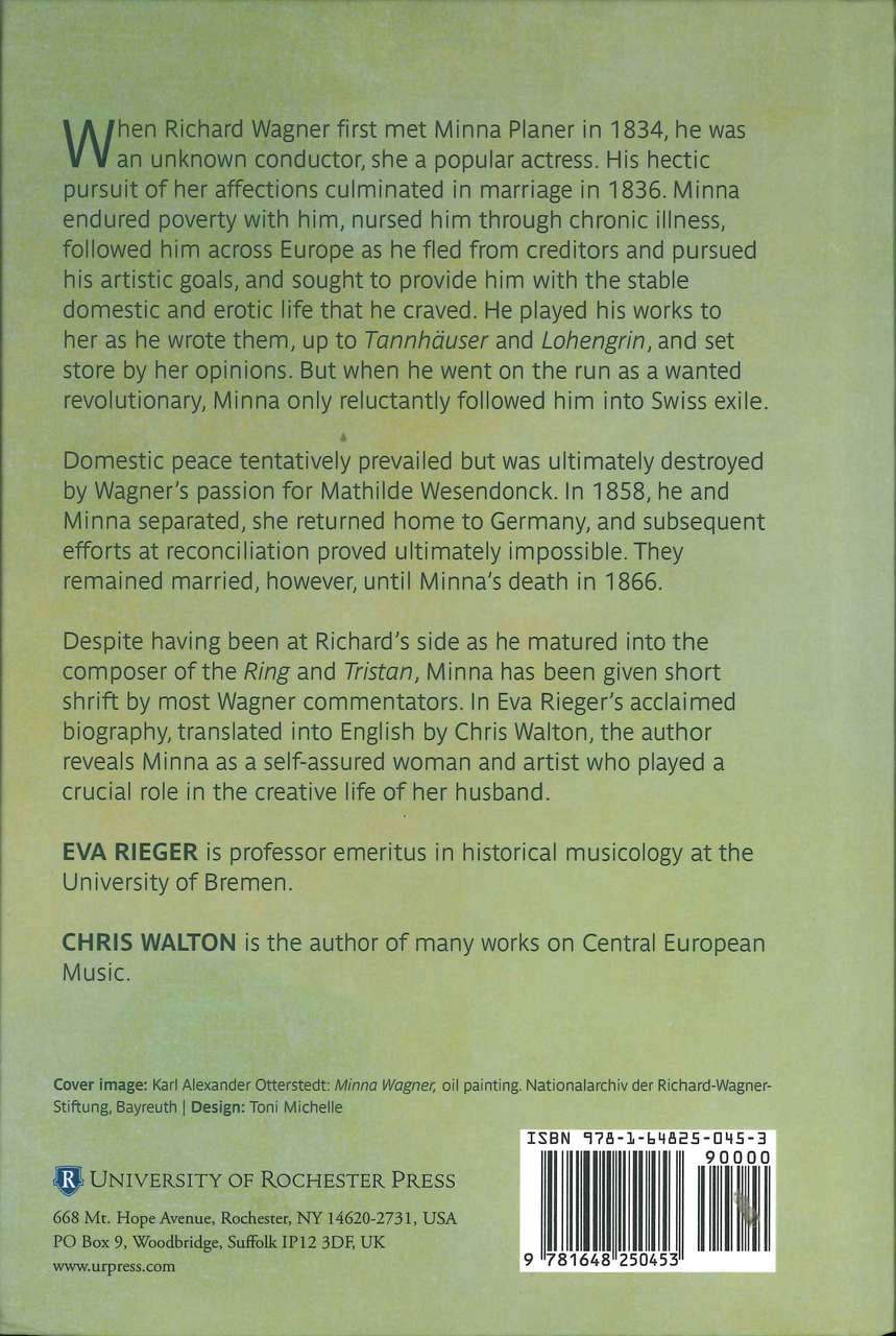 Rieger, Minna Wagner: Life, with R.Wagne (Rochester Press, University of)